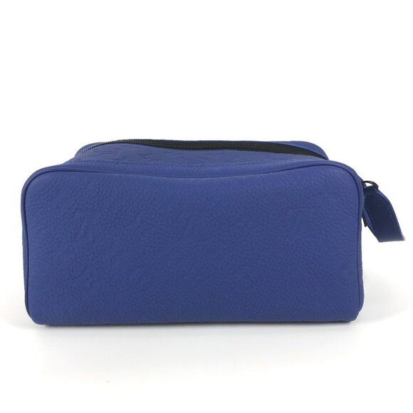 LOUIS VUITTON Blue Monogram Leather Clutch Bag - Picture 2 of 14